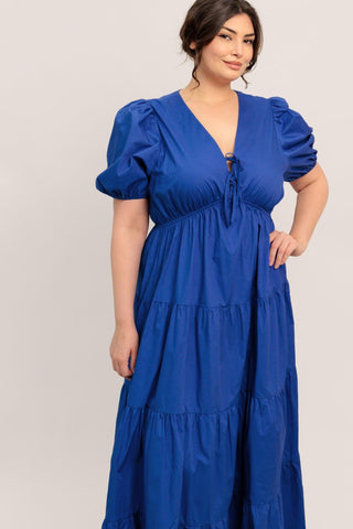 SUMMER GLOW ROYAL BLUE WOVEN MAXI DRESS - Glamourous Grace