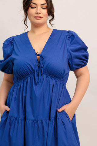 SUMMER GLOW ROYAL BLUE WOVEN MAXI DRESS - Glamourous Grace
