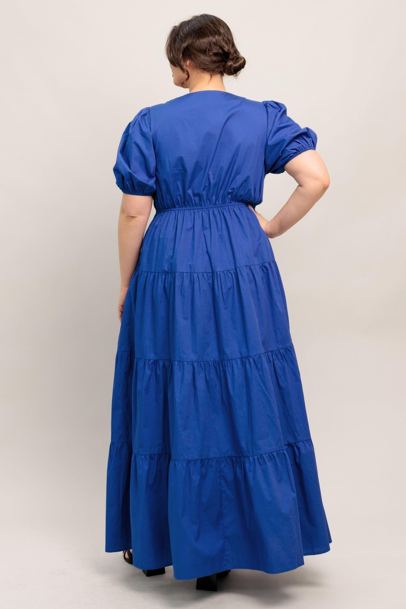 SUMMER GLOW ROYAL BLUE WOVEN MAXI DRESS - Glamourous Grace