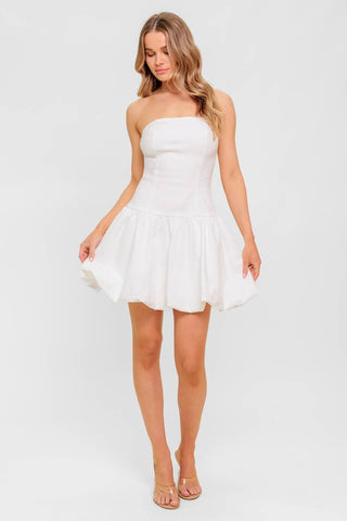 TWILIGHT WISH WOVEN TWILL MINI DRESS - Glamourous Grace