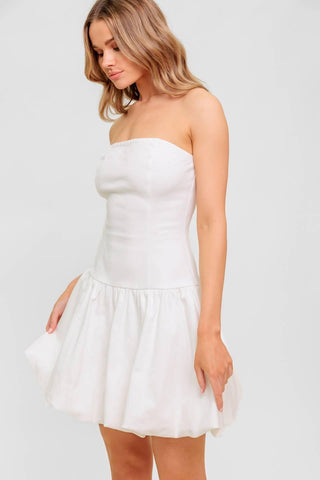 TWILIGHT WISH WOVEN TWILL MINI DRESS - Glamourous Grace