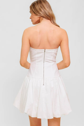 TWILIGHT WISH WOVEN TWILL MINI DRESS - Glamourous Grace