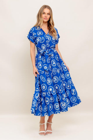 GREEK ISLE MEDALLION WOVEN MIDI DRESS - Glamourous Grace
