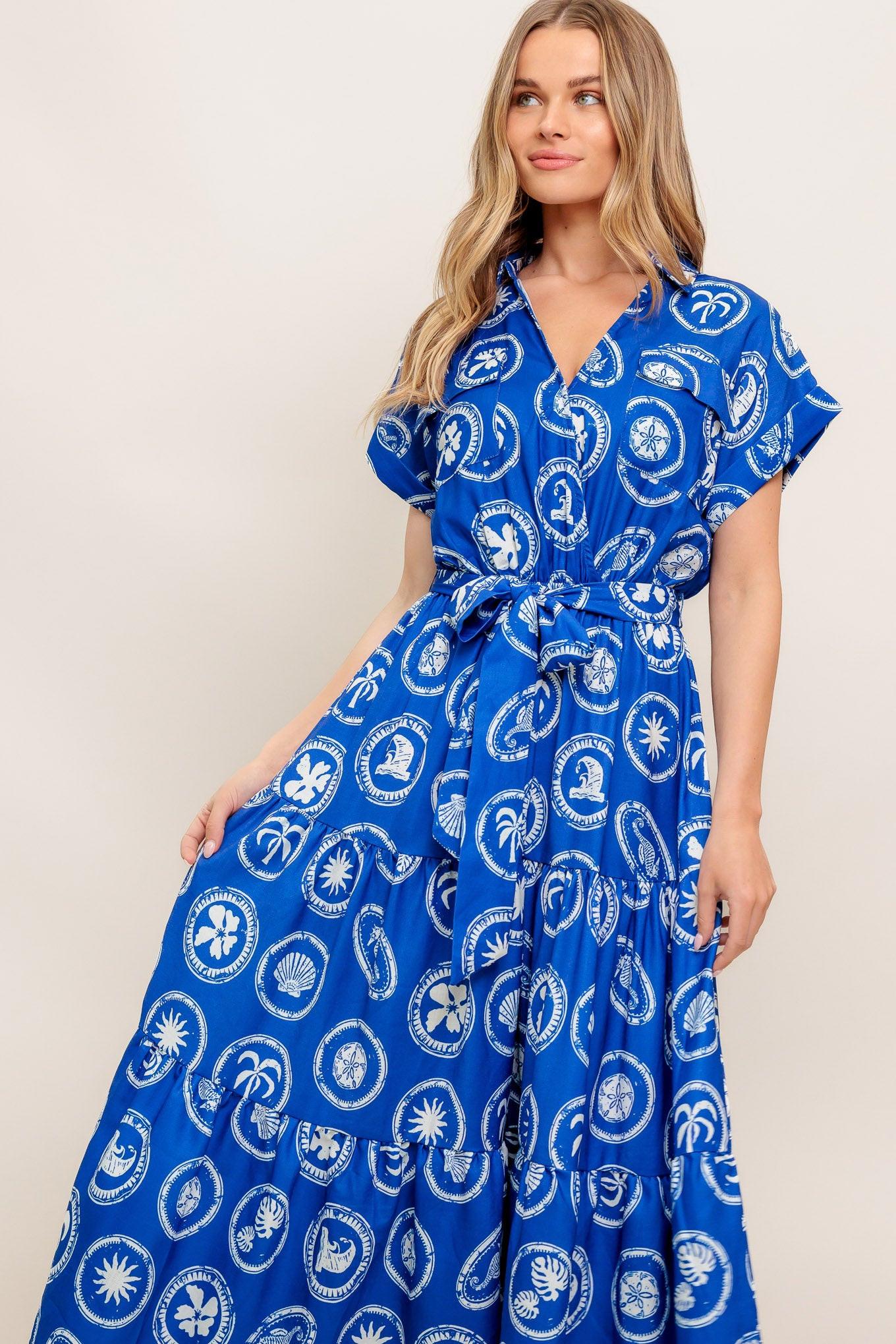 GREEK ISLE MEDALLION WOVEN MIDI DRESS - Glamourous Grace