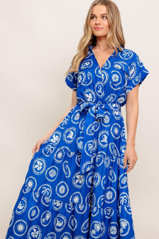 GREEK ISLE MEDALLION WOVEN MIDI DRESS - Glamourous Grace