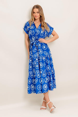 GREEK ISLE MEDALLION WOVEN MIDI DRESS - Glamourous Grace