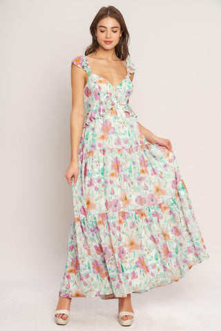 HEAVENLY BLOSSOM WOVEN MAXI DRESS - Glamourous Grace