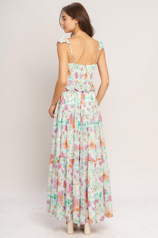 HEAVENLY BLOSSOM WOVEN MAXI DRESS - Glamourous Grace