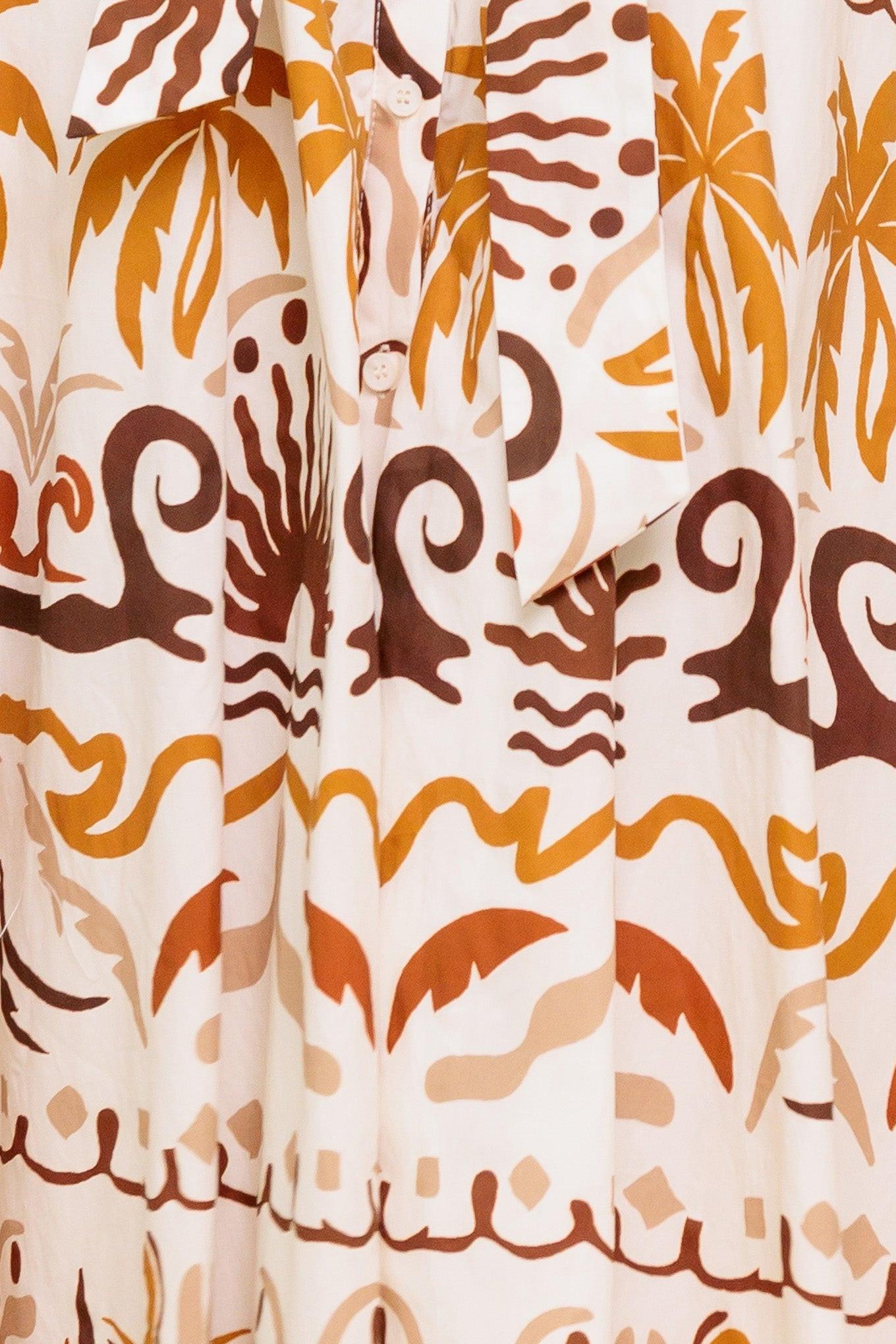 TROPICANA SUNSET WOVEN MIDI DRESS - Glamourous Grace