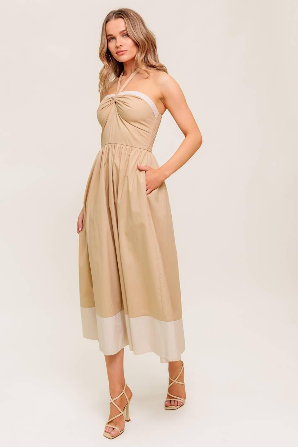 HYDRANGEA HAZE WOVEN MIDI DRESS - Glamourous Grace