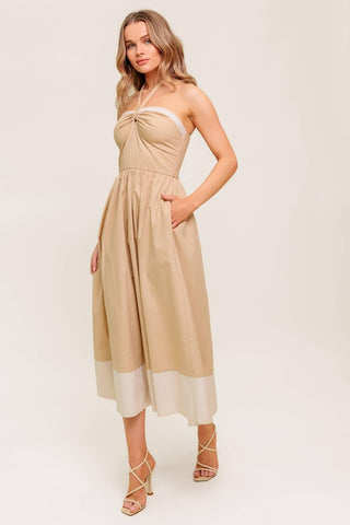 HYDRANGEA HAZE WOVEN MIDI DRESS - Glamourous Grace