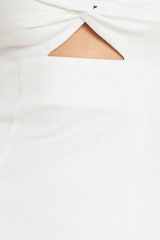 SILENT SHIN TWILL MIDI DRESS - Glamourous Grace