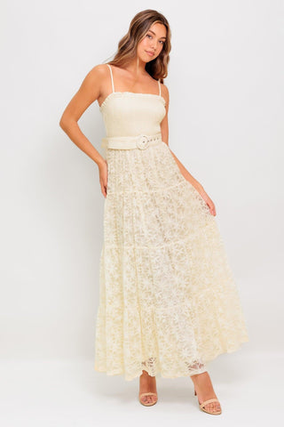 PARADISE AWAITS WOVEN LACE ANKLE DRESS - Glamourous Grace