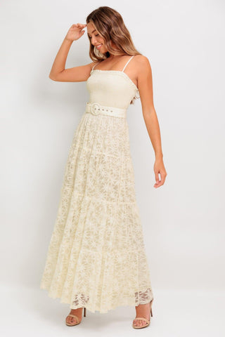 PARADISE AWAITS WOVEN LACE ANKLE DRESS - Glamourous Grace