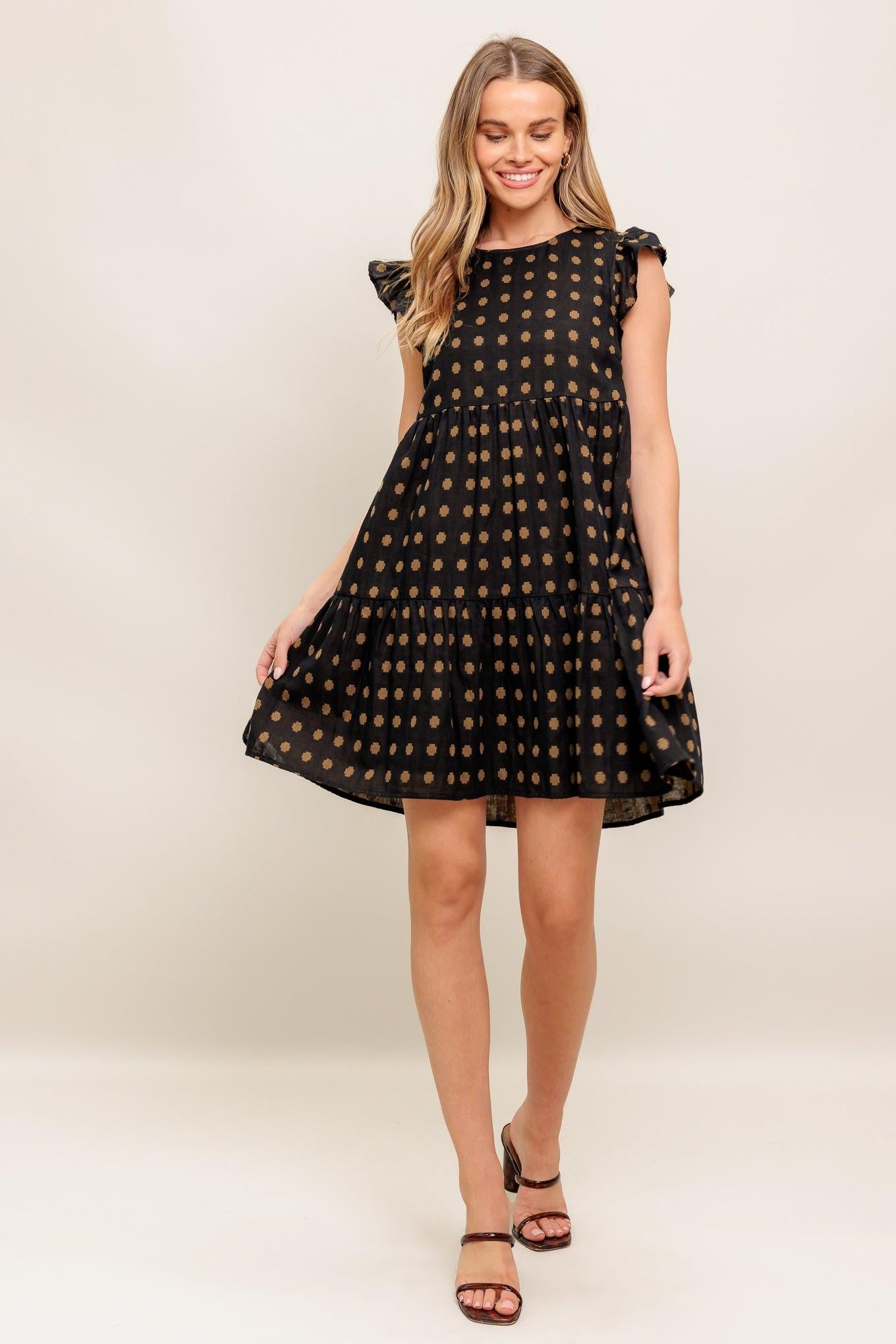 POLKA BREEZE WOVEN MINI DRESS - Glamourous Grace