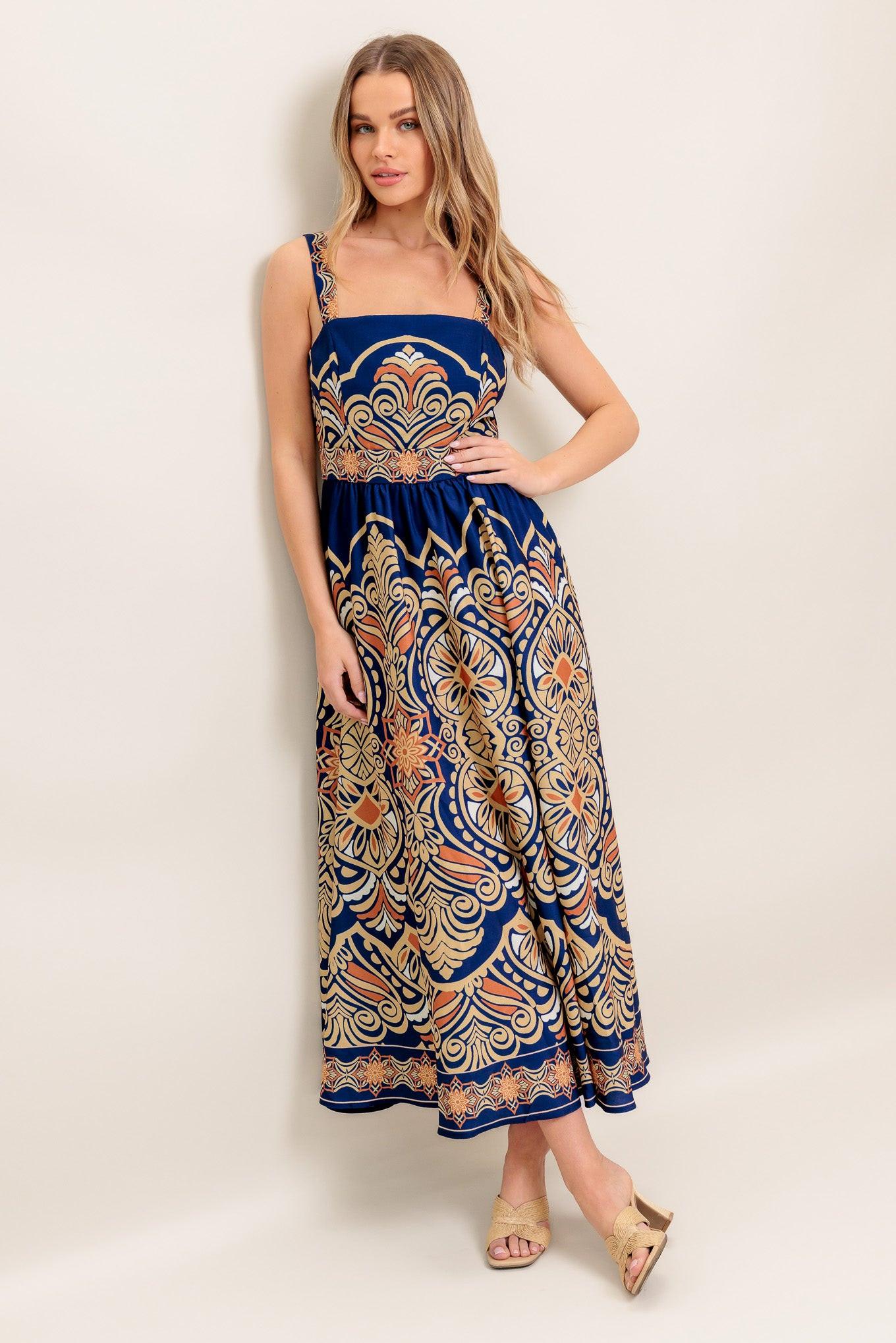 SAHARA DREAMS WOVEN MIDI DRESS - Glamourous Grace