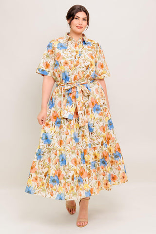 HAZEL DREAM IVORY WOVEN MIDI DRESS - Glamourous Grace
