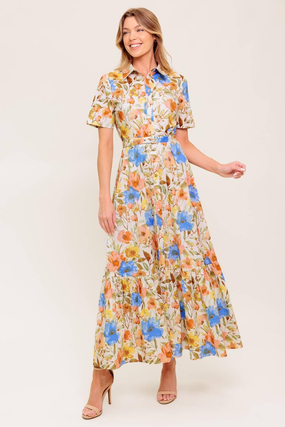 HAZEL DREAM IVORY WOVEN MIDI DRESS - Glamourous Grace