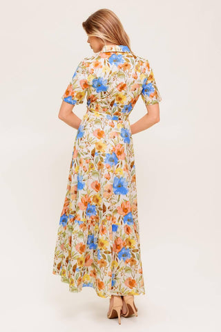 HAZEL DREAM IVORY WOVEN MIDI DRESS - Glamourous Grace