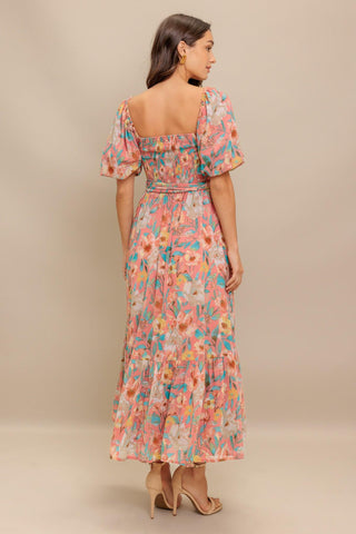 ROSY TWILIGHT WOVEN MIDI DRESS - Glamourous Grace