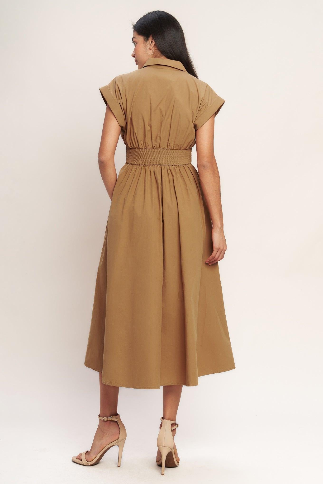 LOVE YOU MORE WOVEN MIDI DRESS - Glamourous Grace