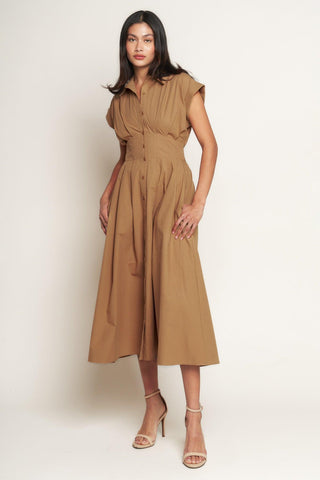LOVE YOU MORE WOVEN MIDI DRESS - Glamourous Grace
