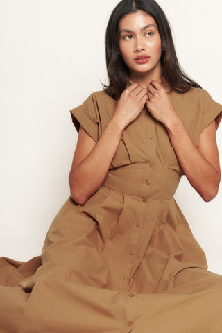 LOVE YOU MORE WOVEN MIDI DRESS - Glamourous Grace