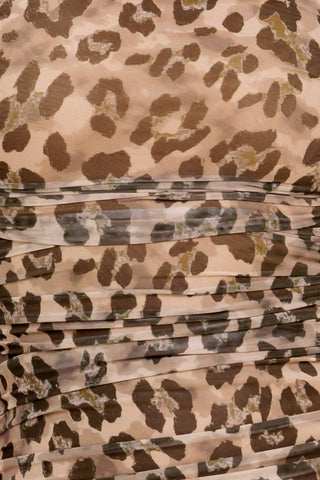 WILD INSTINCT LEOPARD POWER MESH MIDI DRESS - Glamourous Grace