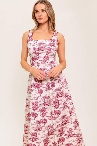 MOJITO MOOD BERRY WOVEN MIDI DRESS - Glamourous Grace