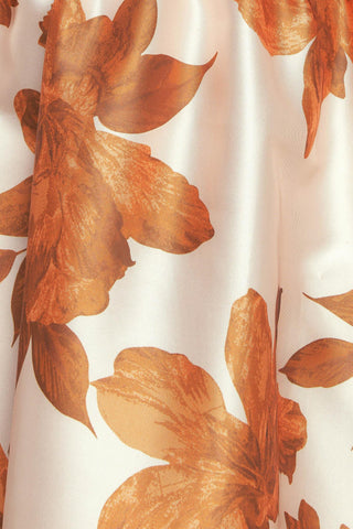 AUTUMNAL FLORAL WOVEN MIDI DRESS - Glamourous Grace