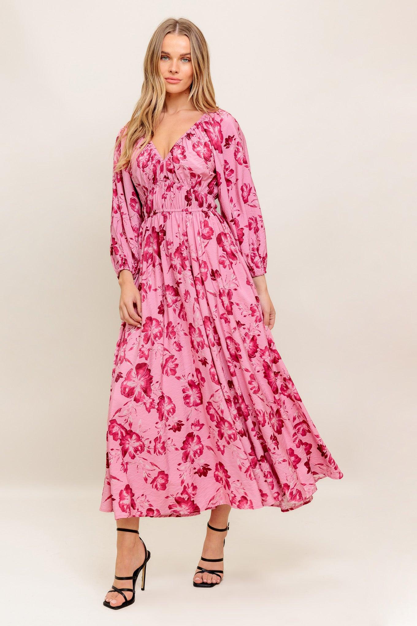 HONEY BUN MOUVE WOVEN MIDI DRESS - Glamourous Grace
