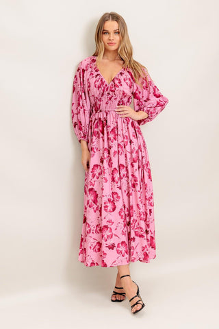 HONEY BUN MOUVE WOVEN MIDI DRESS - Glamourous Grace