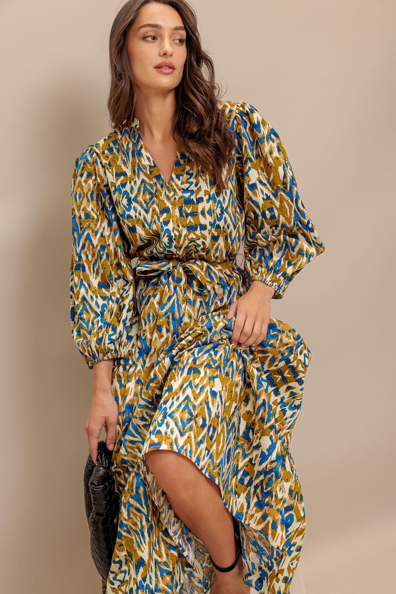 TERRA VISION WOVEN MIDI DRESS - Glamourous Grace