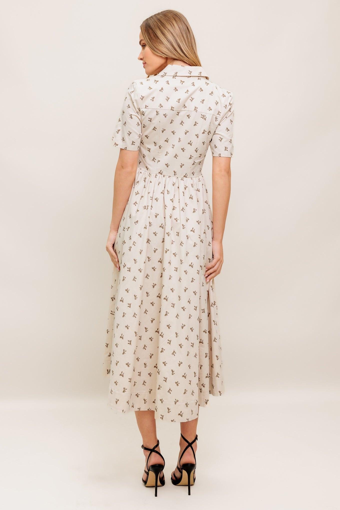 CANDY KISS BEIGE WOVEN MIDI DRESS - Glamourous Grace