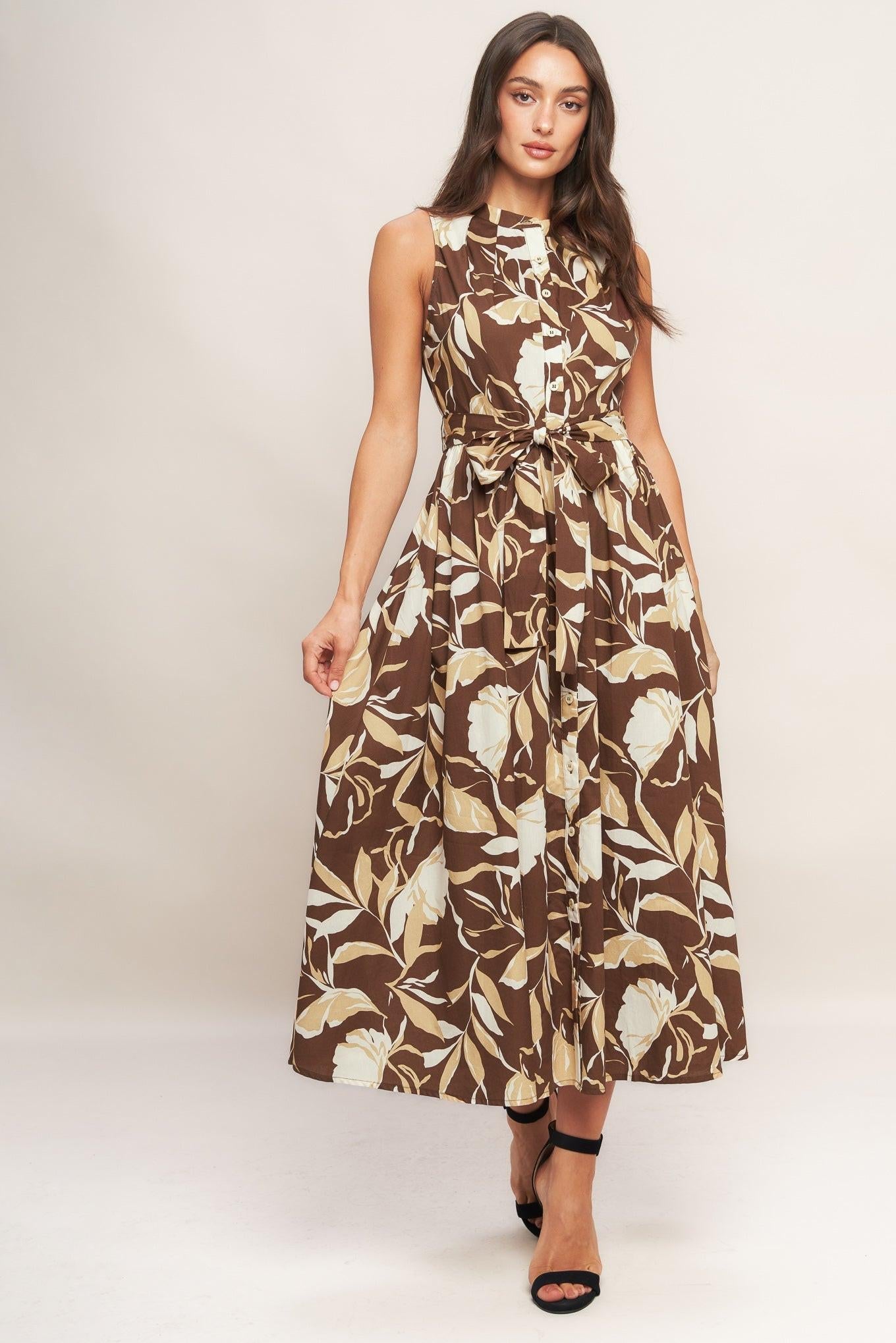ELEGANT BLOOM WOVEN MIDI DRESS - Glamourous Grace