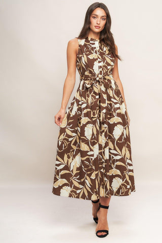 ELEGANT BLOOM WOVEN MIDI DRESS - Glamourous Grace