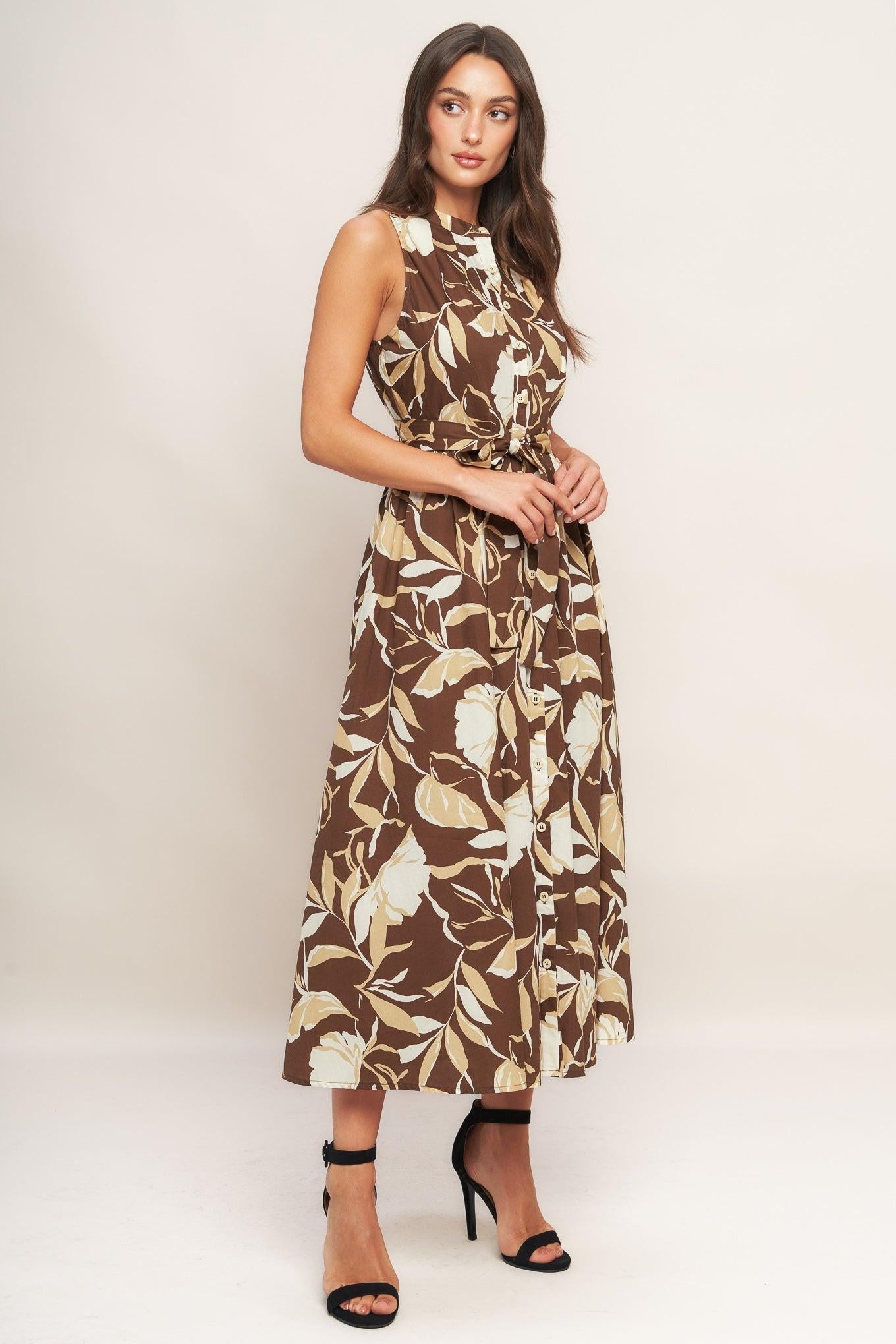 ELEGANT BLOOM WOVEN MIDI DRESS - Glamourous Grace