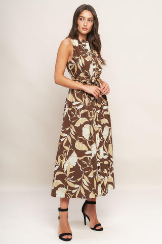 ELEGANT BLOOM WOVEN MIDI DRESS - Glamourous Grace