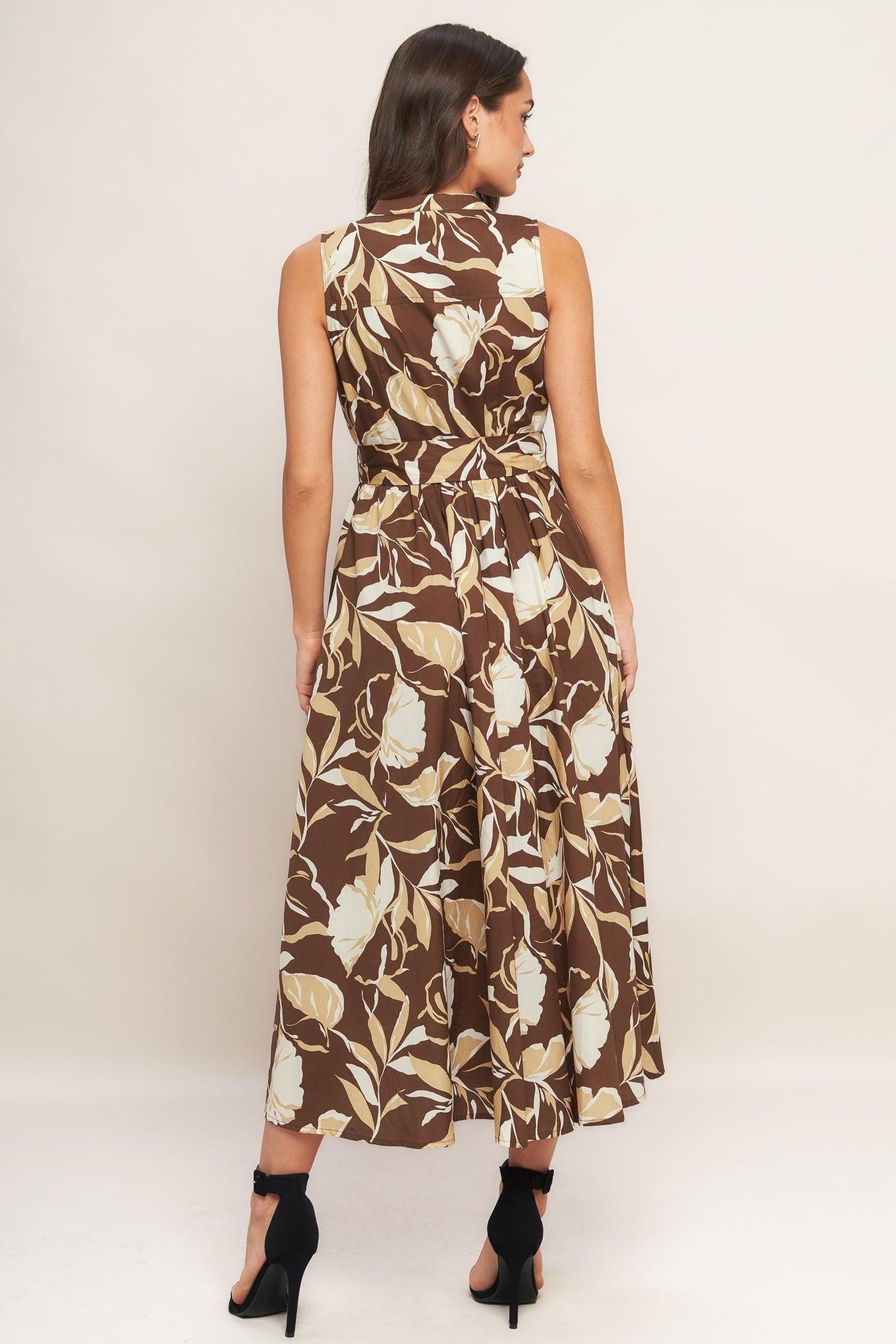 ELEGANT BLOOM WOVEN MIDI DRESS - Glamourous Grace