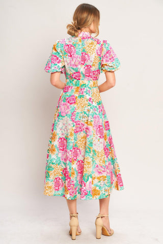 BLOOMING GARDEN WOVEN MIDI DRESS - Glamourous Grace