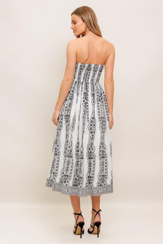 SUMMER SILHOUETTE WOVEN MIDI DRESS - Glamourous Grace