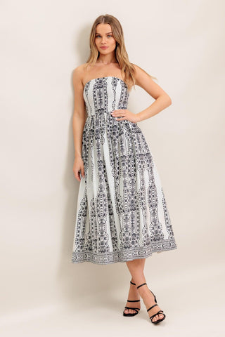 SUMMER SILHOUETTE WOVEN MIDI DRESS - Glamourous Grace