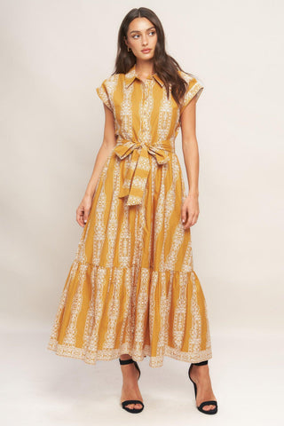 DESERT BLOOM WOVEN MIDI DRESS - Glamourous Grace