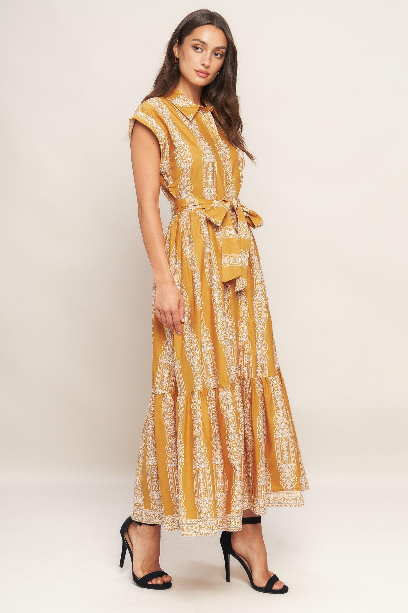 DESERT BLOOM WOVEN MIDI DRESS - Glamourous Grace