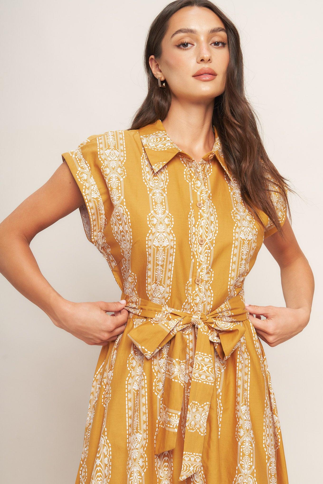 DESERT BLOOM WOVEN MIDI DRESS - Glamourous Grace