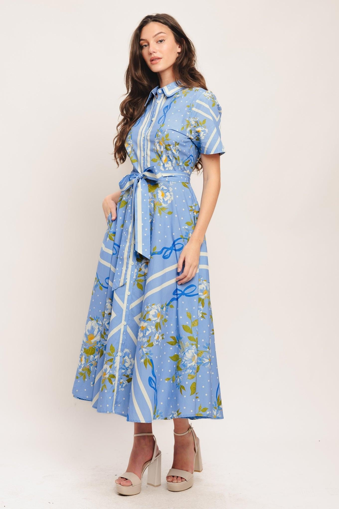 SWEET SOPHISTICATE WOVEN MIDI DRESS - Glamourous Grace