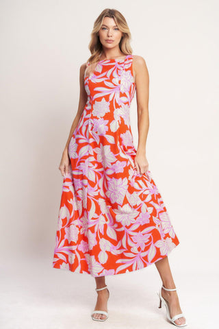 PALM ROMANCE WOVEN MIDI DRESS - Glamourous Grace