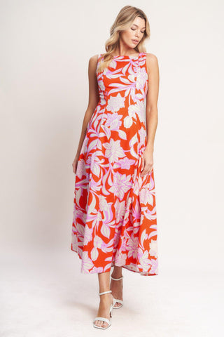 PALM ROMANCE WOVEN MIDI DRESS - Glamourous Grace