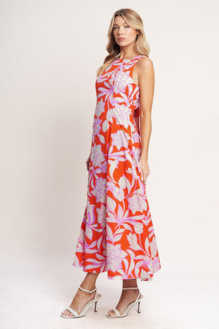PALM ROMANCE WOVEN MIDI DRESS - Glamourous Grace