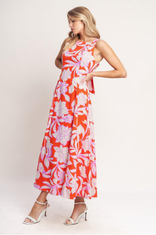 PALM ROMANCE WOVEN MIDI DRESS - Glamourous Grace